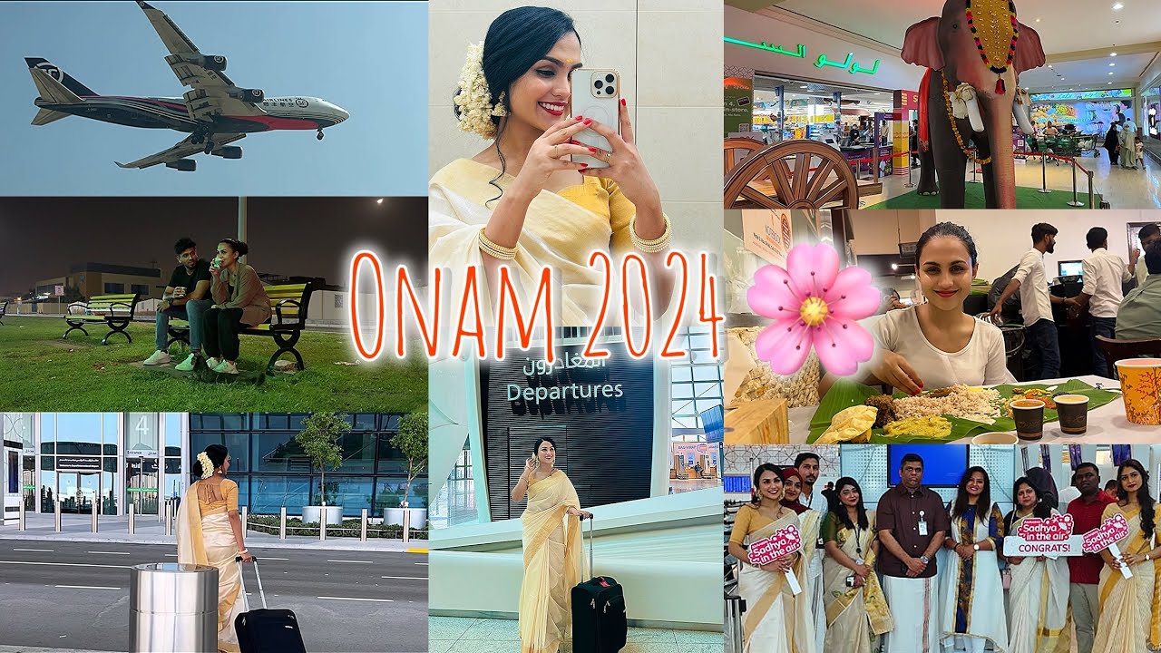 Онам 2024 @Аэропорт ✈️ |Стюардесса| ОАЭ | Анушка Джаярадж