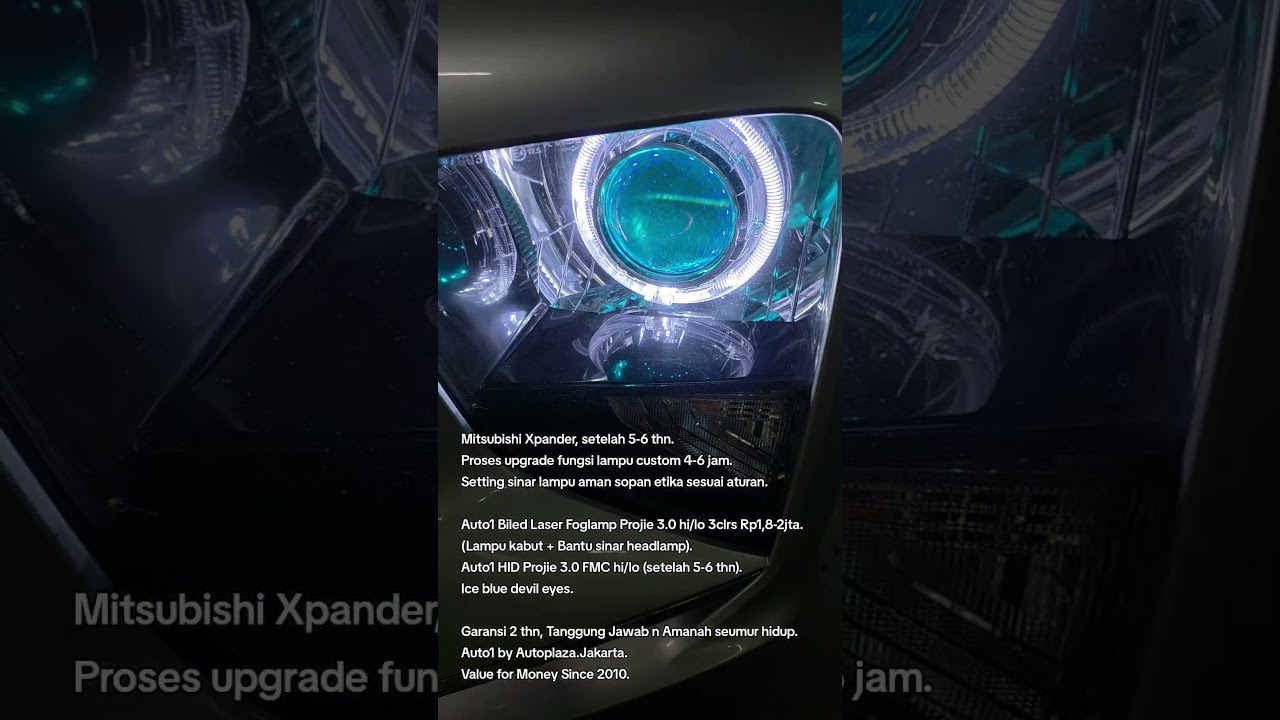 Mitsubishi xpander solusi lampu mobil terang fokus tembus hujan no silau Auto1 Biled Laser Proji 3.0