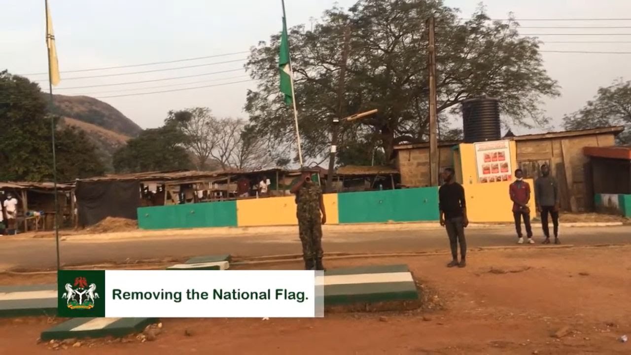 Bugle Sunset (Retreat) Call || Removing The Nigeria Flag || Nigeria Sleeps || 6:00pm || NYSC Camp
