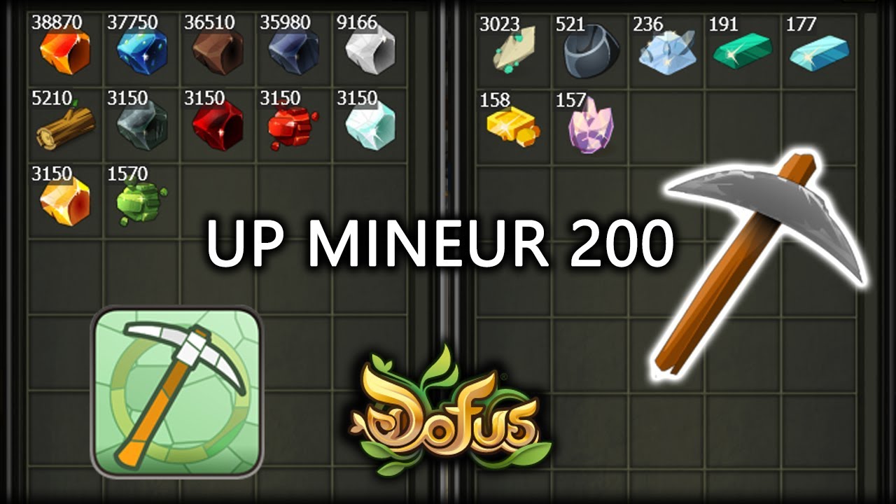 TUTORIEL UP MINEUR 1-200 (ALLIAGES UNIQUEMENT) - Gryfox [DOFUS]