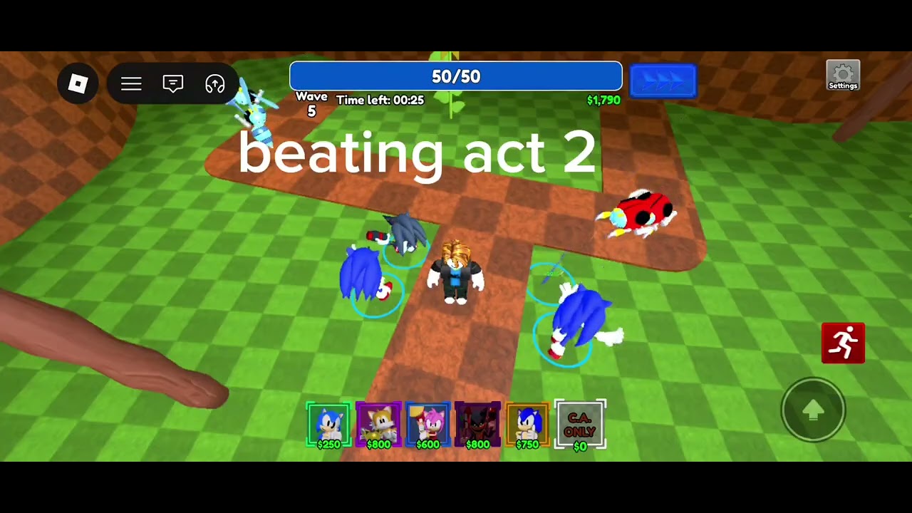 Sonic td Noob to Pro episode 1 (no voice cause I don't feel like it :v)