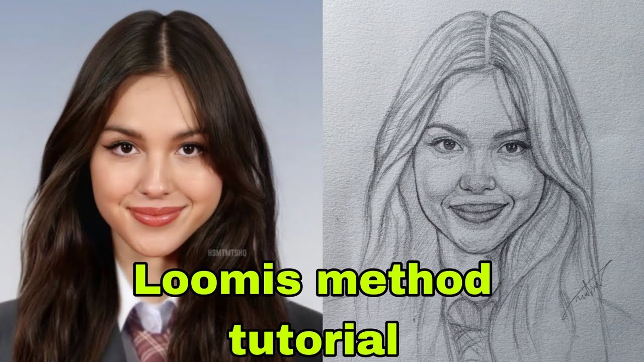 Loomis method drawing tutorial | Drawing of Olivia Rodrigo step by step #tutorial #drawing #art