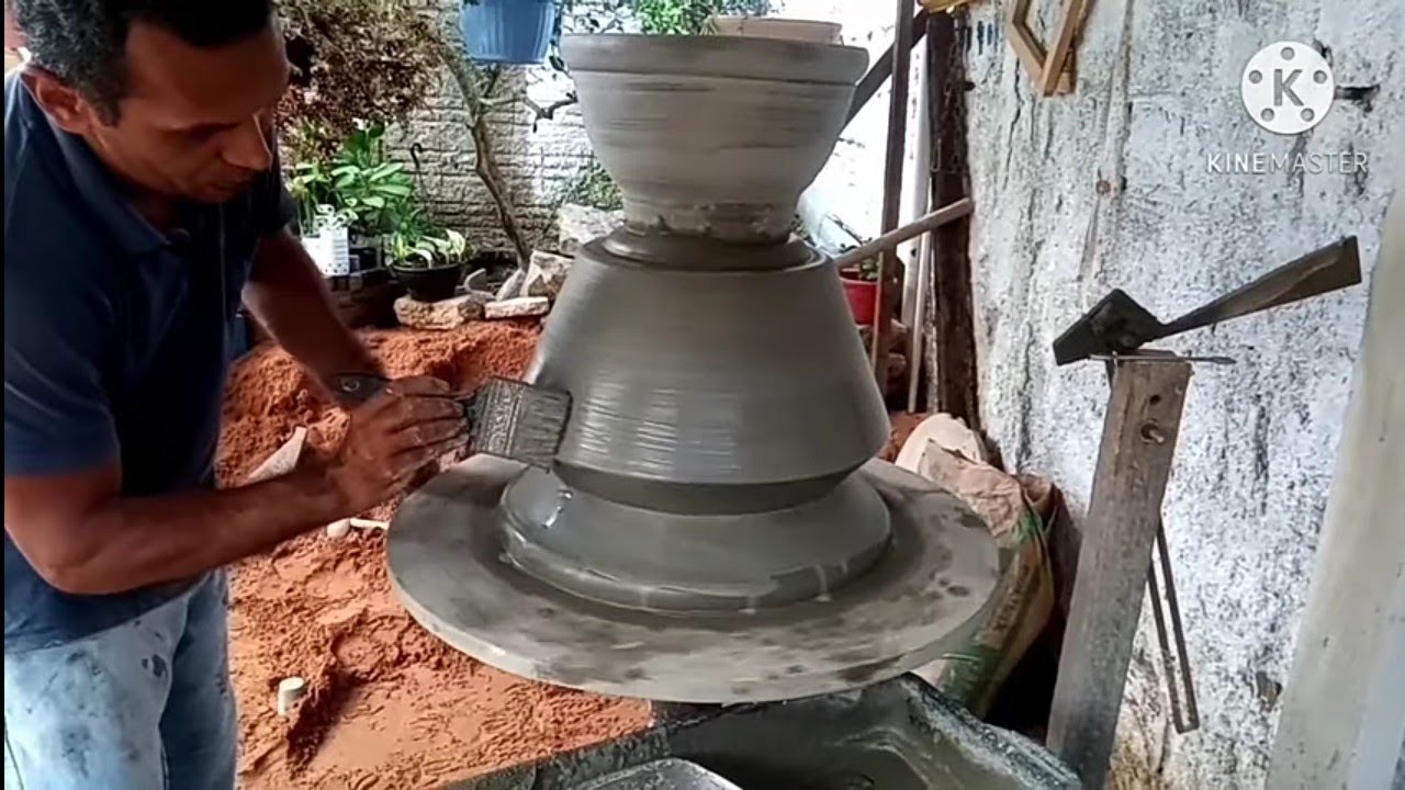 Ensinando!! como fazer uma Linda, taça grande de cimento.