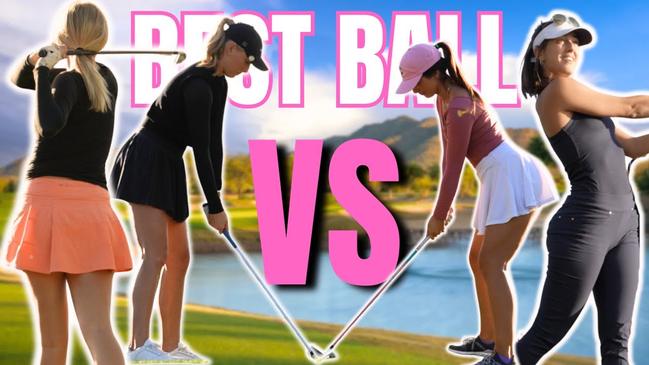 9 Hole Best Ball | Blondes VS Brunettes.. Loser CLEANS Clubs