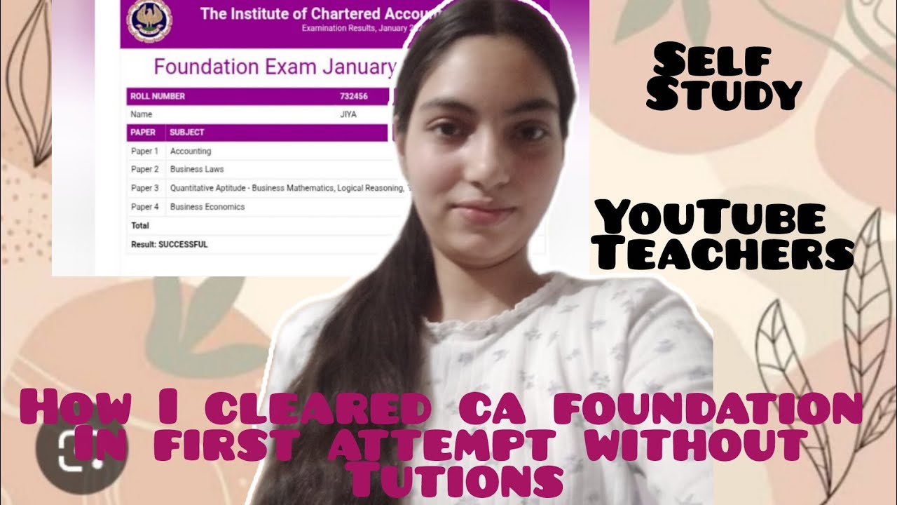 CA Foundation Without Coaching | My Study Method + Free YouTube Teachers
