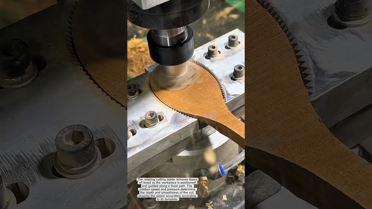 High Precision Wood Shaping Machine | CNC Milling Process for Wooden Spoon Making
