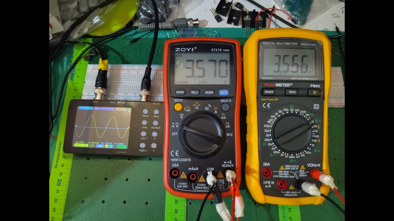 ZOYI ZT219 (19999 counts) vs PEAKMETER (20000 counts) - Testing the sine wave bandwidths