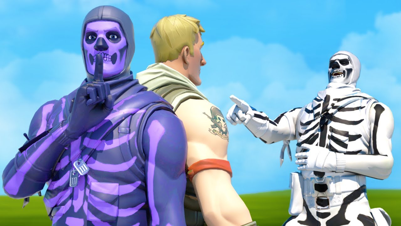 this NEW SKULL TROOPER made fun of my NO SKIN, until he realized my OG SKULL TROOPER...