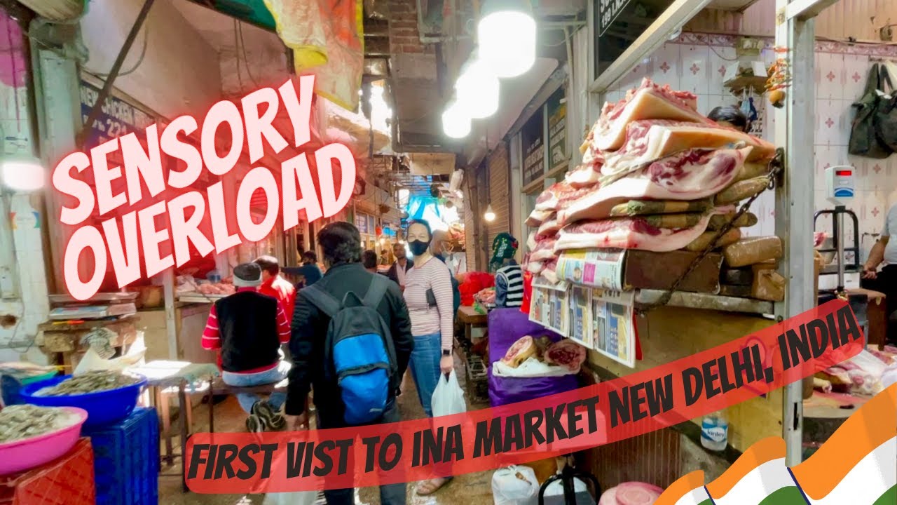 First visit to INA Market in New Delhi, India. It's a lot to take in!!!