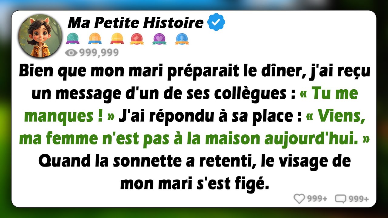 Mon mari était en train de cuisiner quand son collègue lui a envoyé un texto : 
