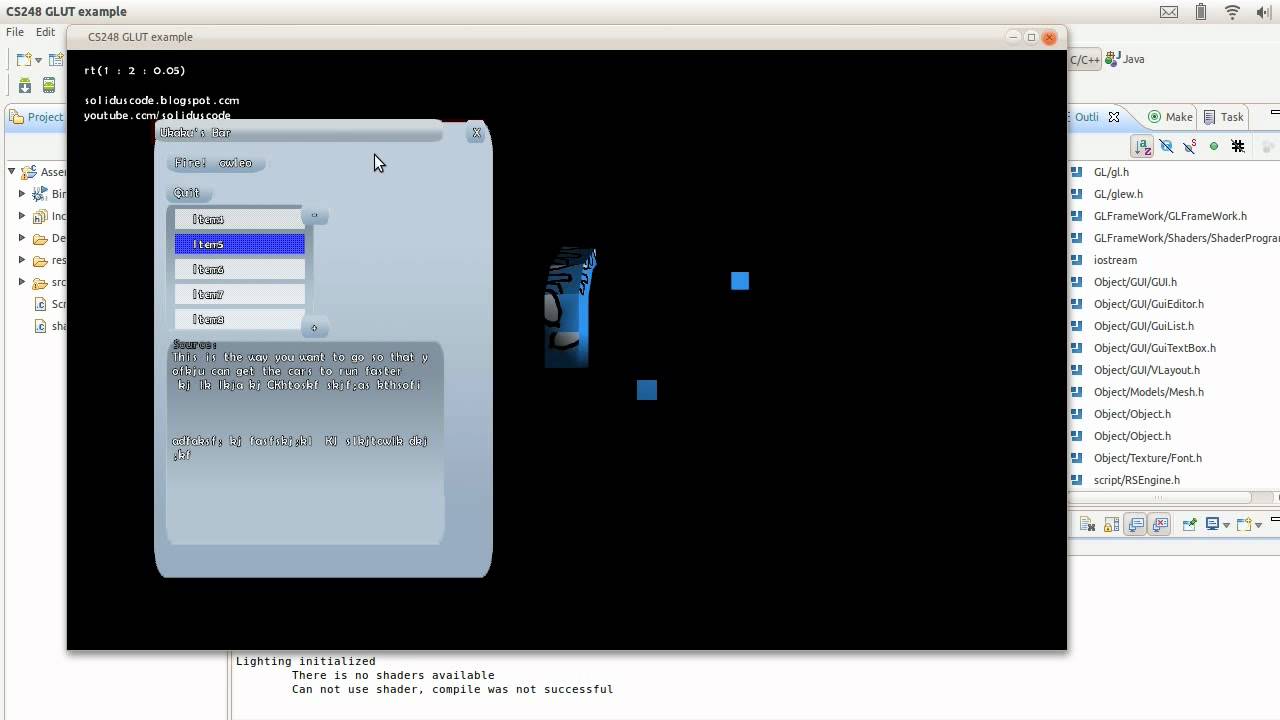 C++ Opengl/GLUT Gui System