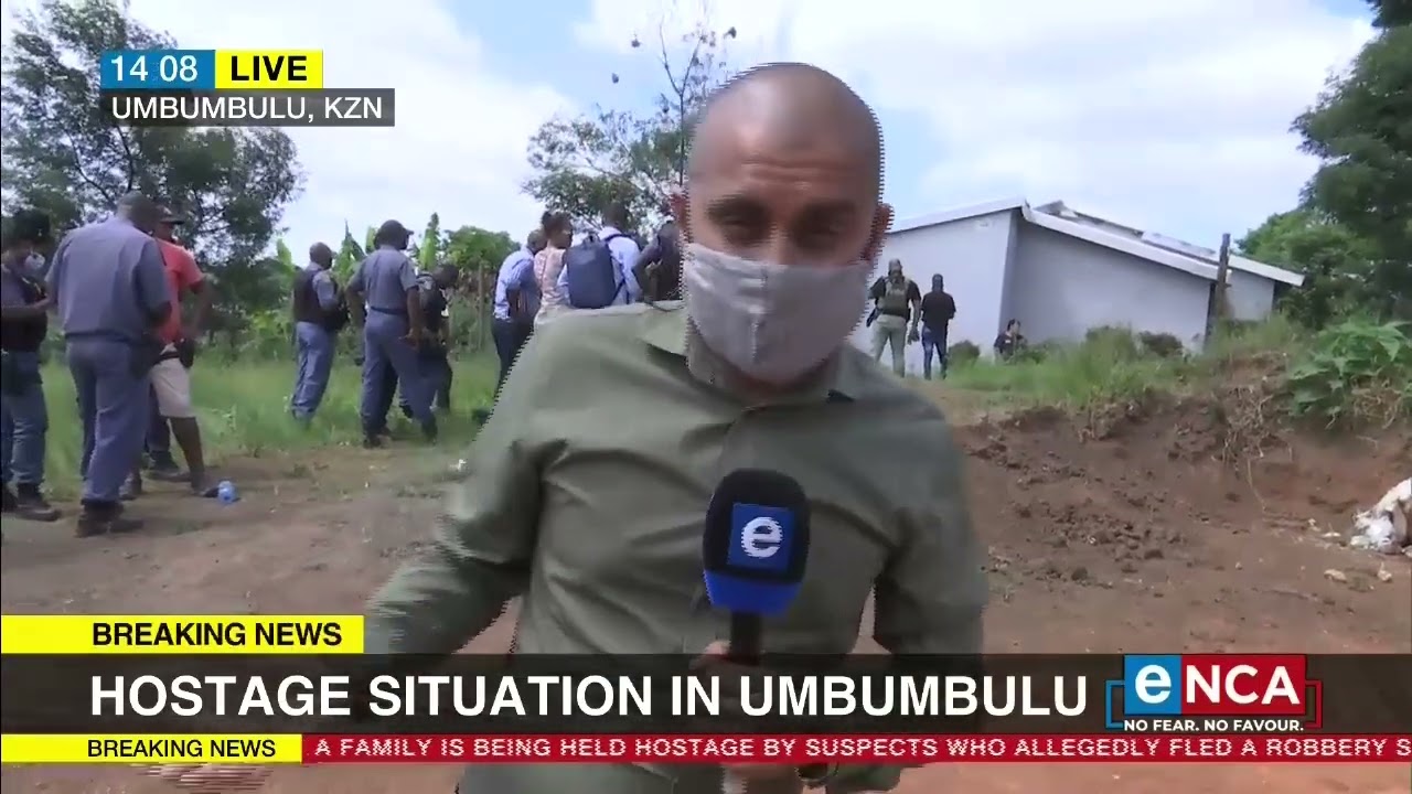 Developing | Fleeing robbers hold family hostage