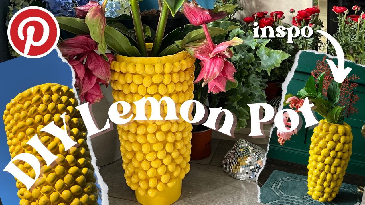DIY Ceramic lemon pot - glazed citron pot inspired by pinterest