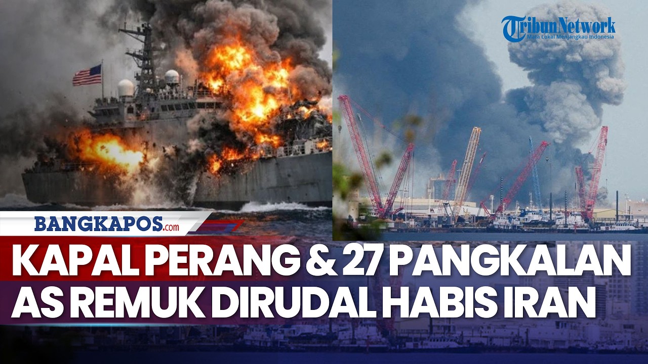 Balas Dendam Iran! Kapal Perang AS Dihantam Rudal, 27 Pangkalan Dibom Habis