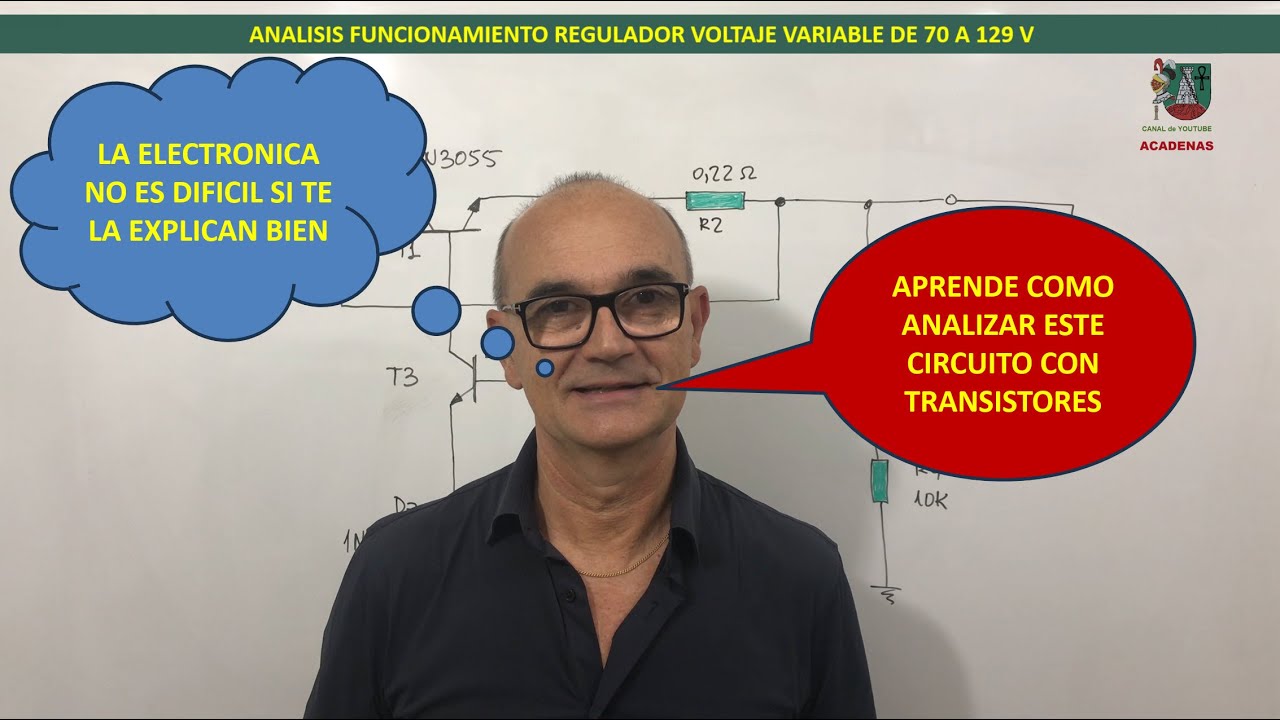 Clase magistral. Aprende analizar circuito regulador voltaje variable 100V (clase 93.3)