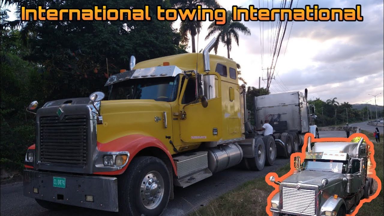 International 9900i towing another 9900i
