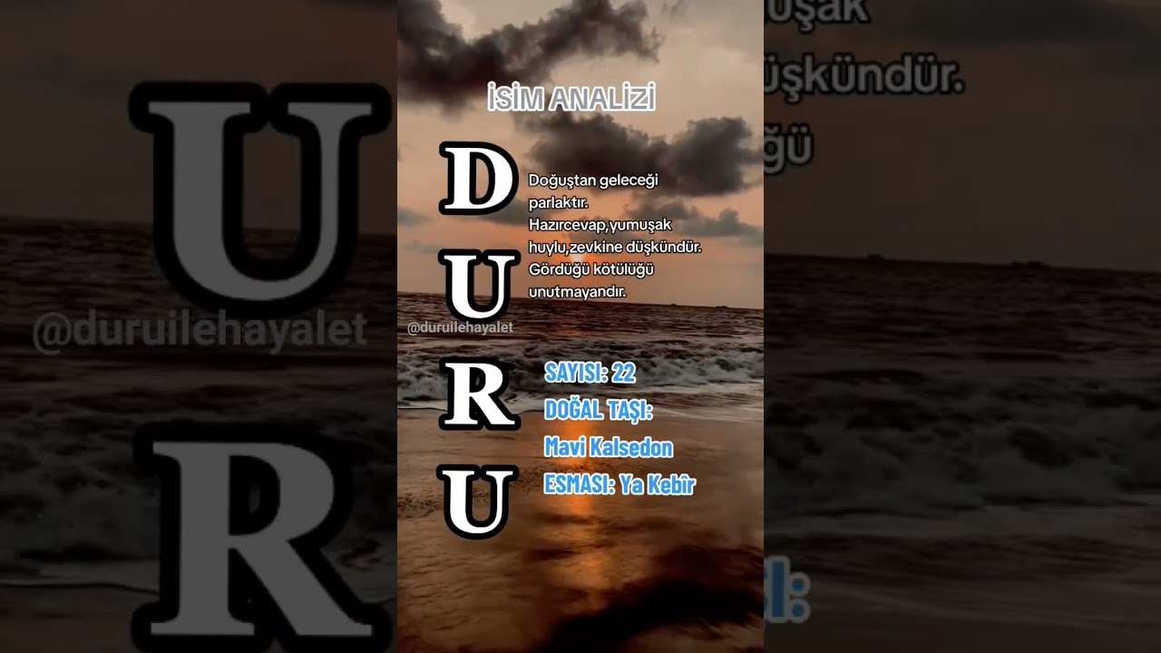 DURU İsim analizi
