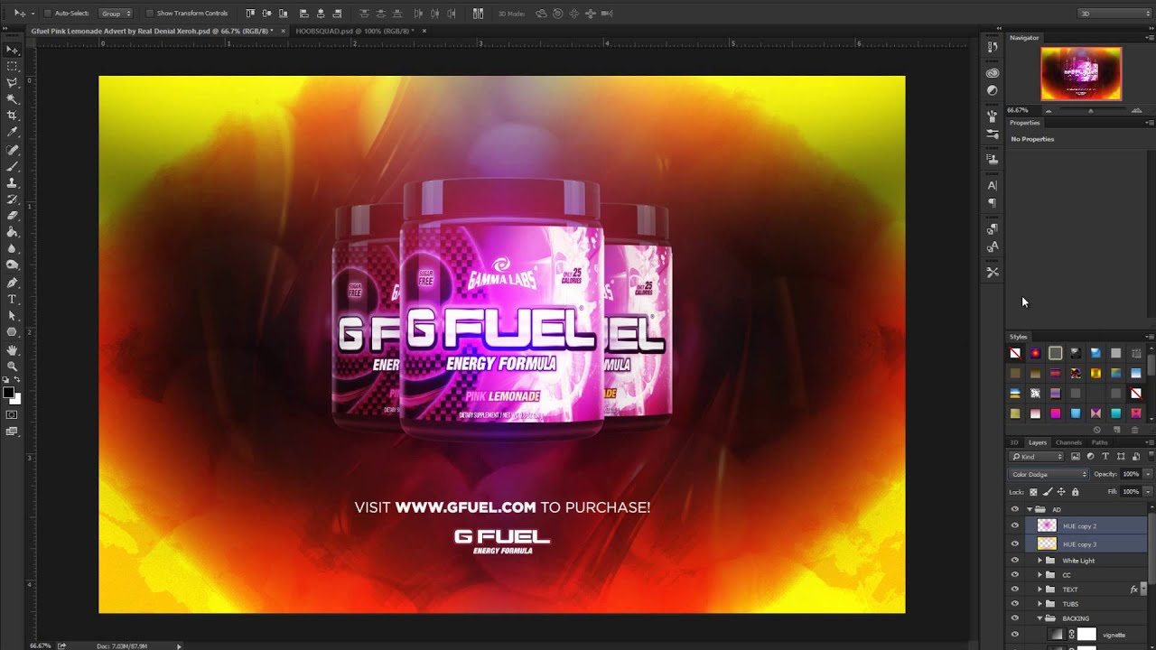 GFUEL Pink Lemonade | Advertisement.