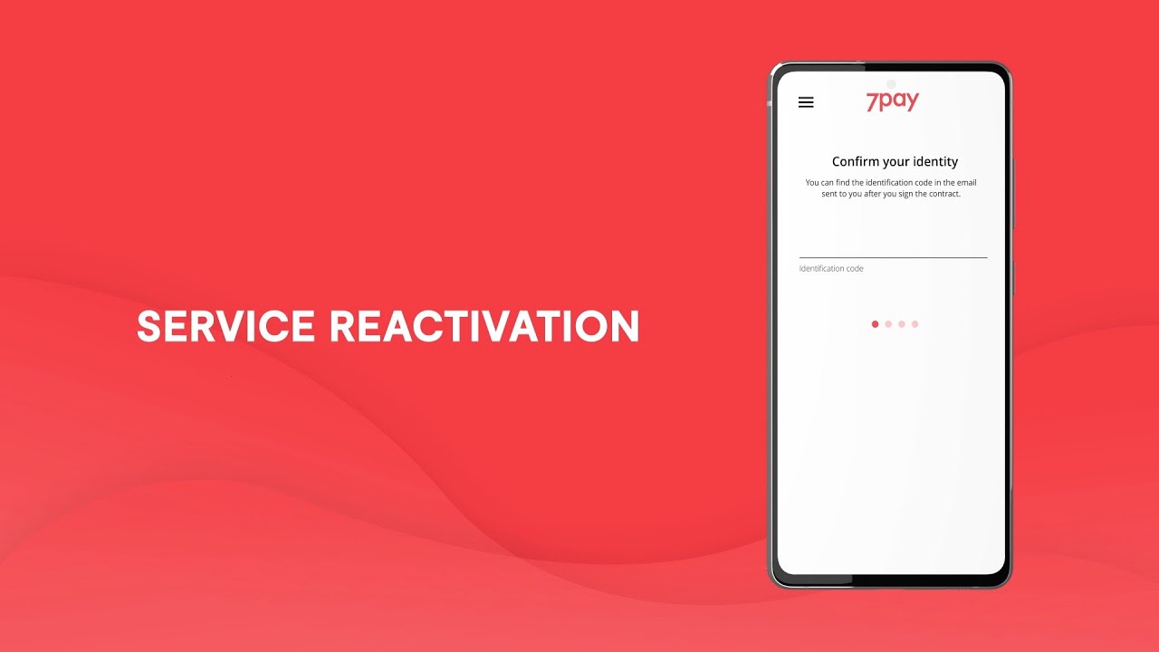 7Pay TapToMobile - Service Reactivation