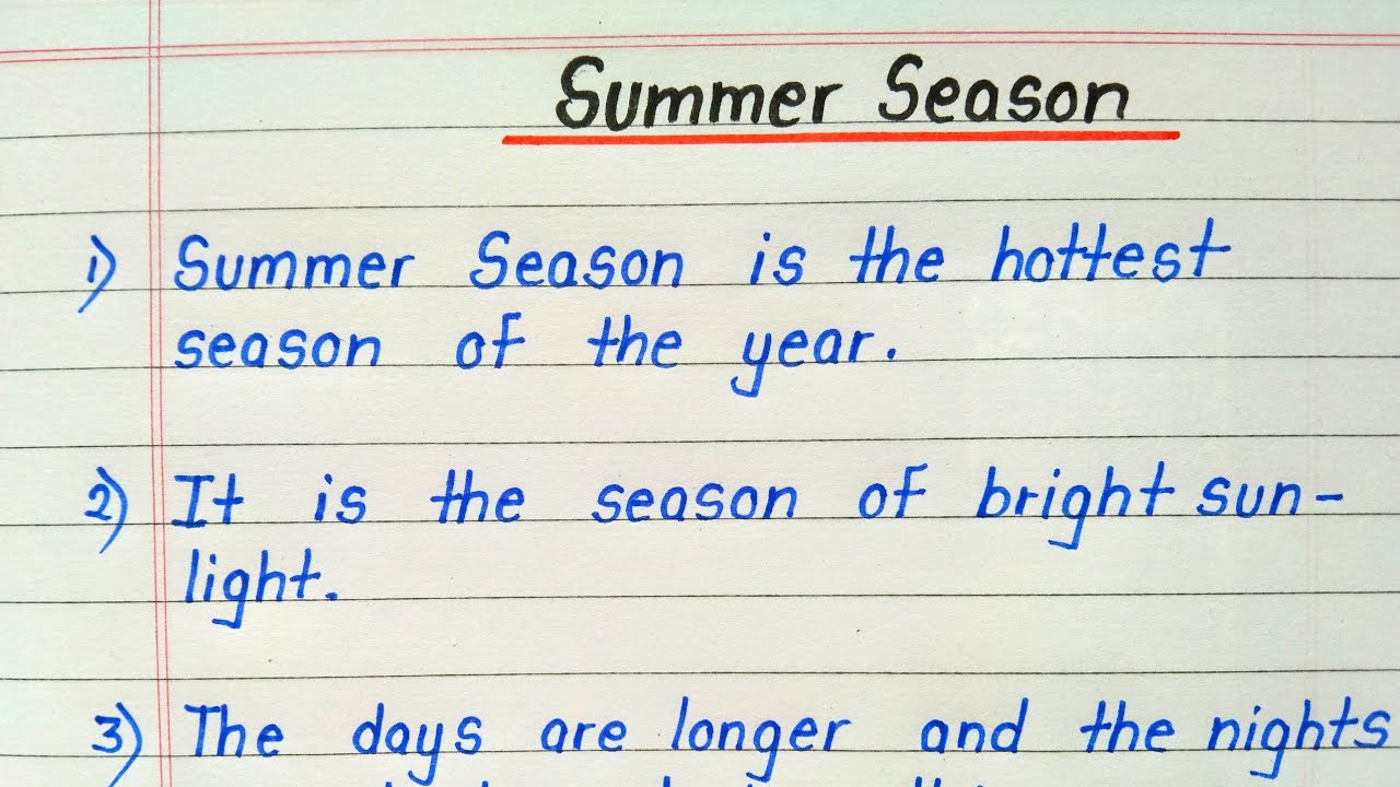 10 lines on summer season in english || Summer season essay writing 10 lines