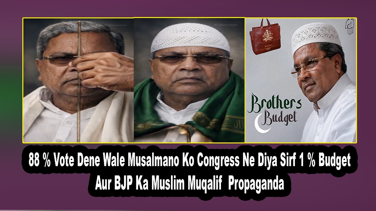 88% Vote Dene Wale Musalmano Ko Congress Ne Diya Sirf 1% BudgetAur BJP Ka Muslim Muqalif  Propaganda