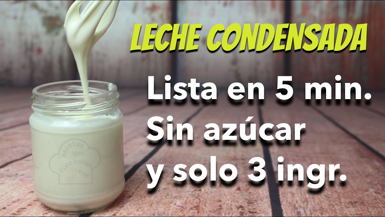 😱 + Rápido imposible, en 5 min. Leche Condensada sin azúcar, con solo 3 ingredientes.