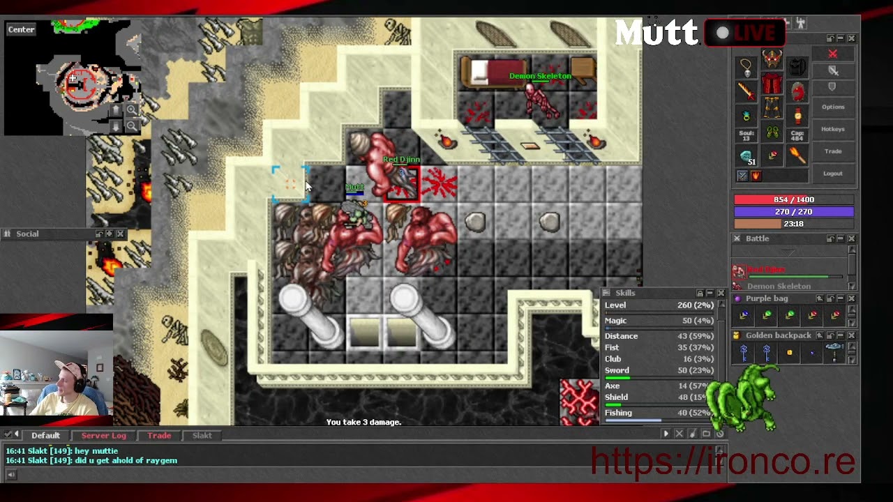 Tibia grinding. on Ironcore
