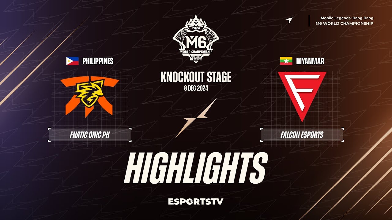 Fnatic ONIC PH vs Falcon Esports HIGHLIGHTS M6 World Championship | FCON vs FNOP ESPORTSTV