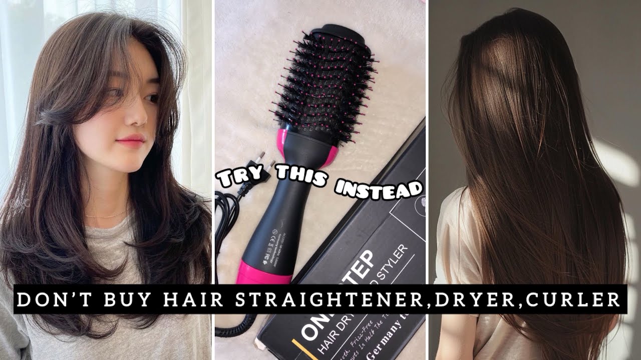 Viral Hot-Air-Brush for hair straightener and blowout | Review✨Worth it or Not | Results | price 💗