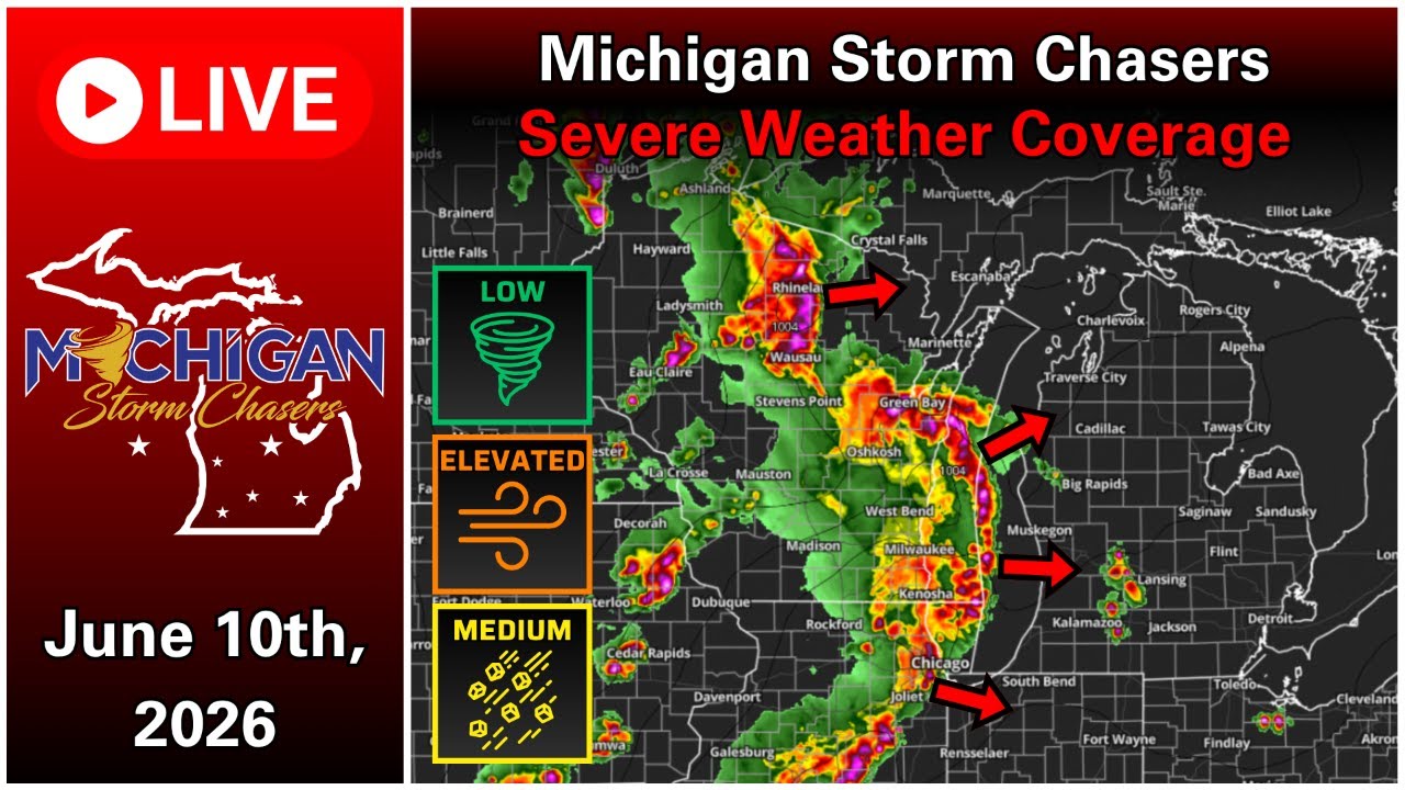 Michigan Severe Weather Coverage - June 10th, 2026 Part 2