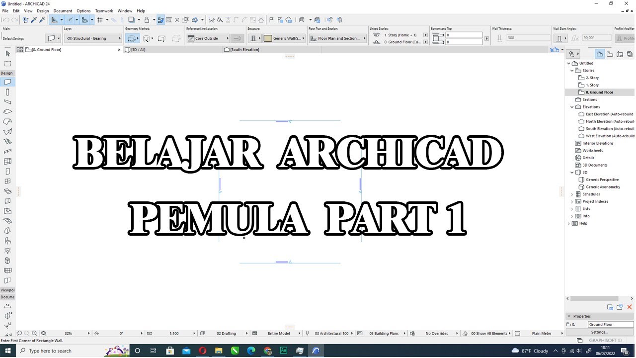 BELAJAR ARCHICAD PEMULA PART 1