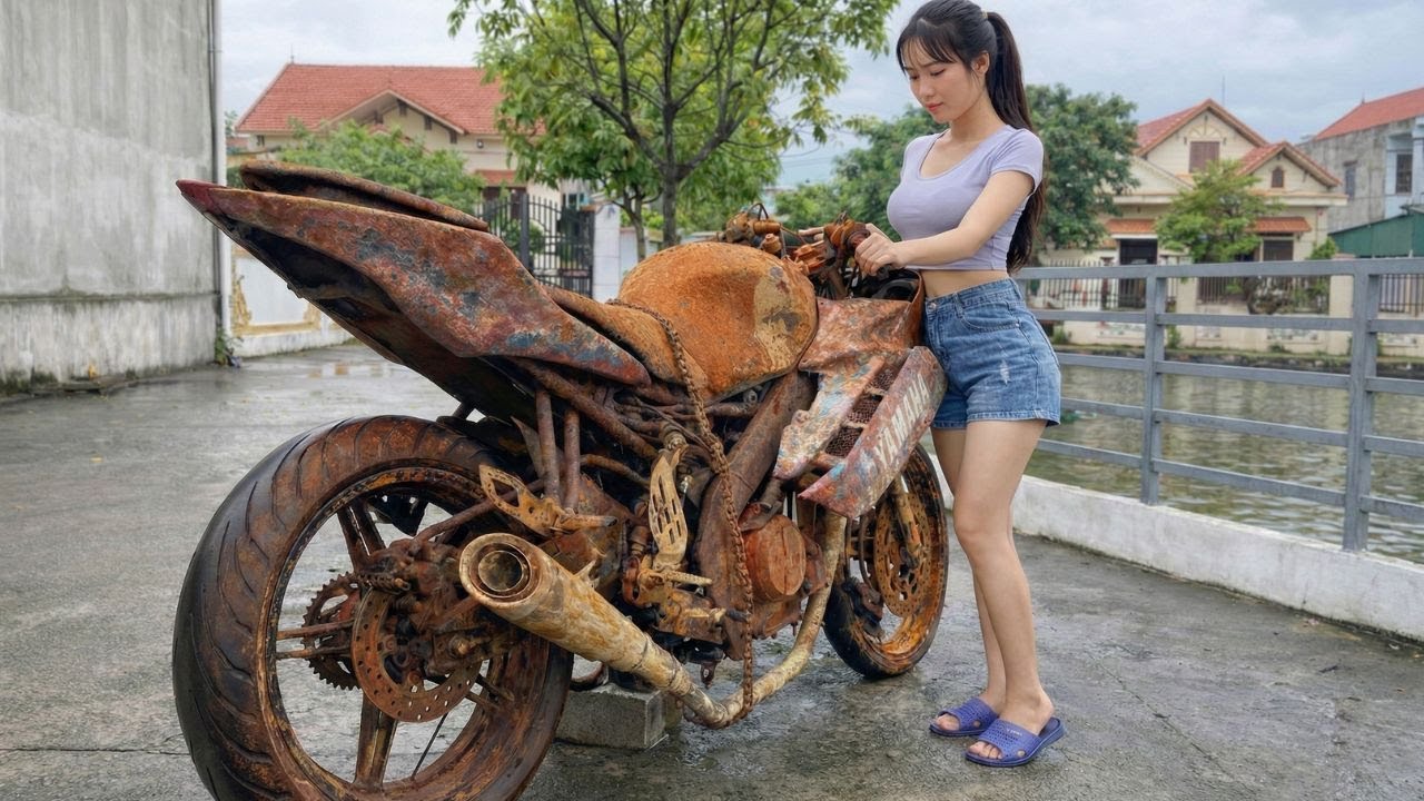 100% Rusted! Can This Genius Female Mechanic Bring This Yamaha Back to Life?