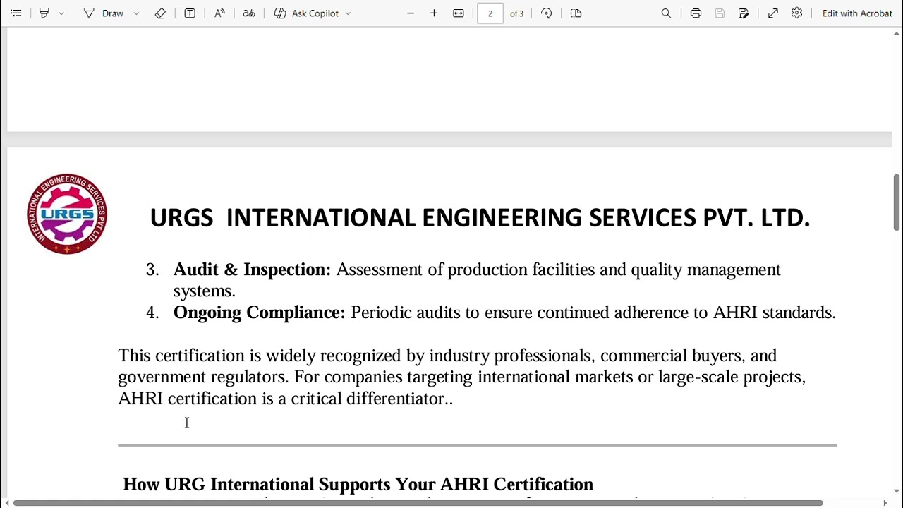 Professional AHRI Certification & Compliance Solutions | URG International