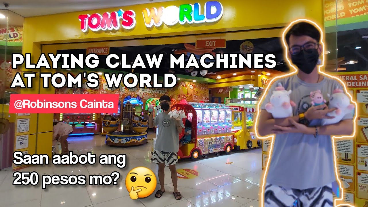 Playing Claw Machine at Tom's World at Robinson's Cainta! 🦄⭐ 250 Pesos = Worth It? | Arcade Vlog #4