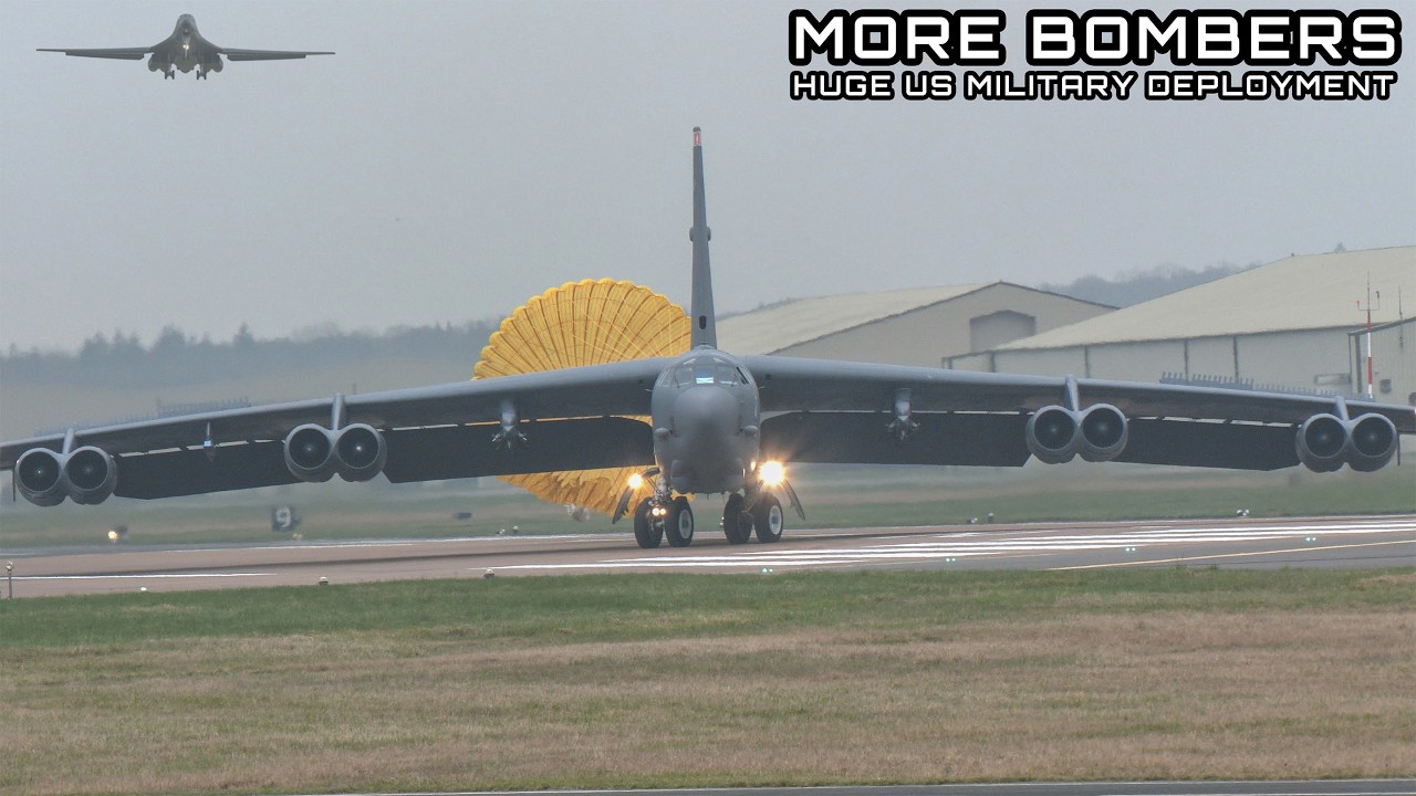 B-52 bombers join many more B-1 bombers in England