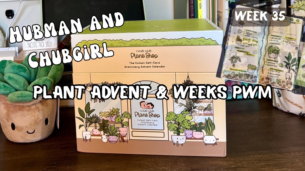 Hubman & Chubgirl Plant Advent Unboxing  | Plan With Me in Hobonichi Weeks