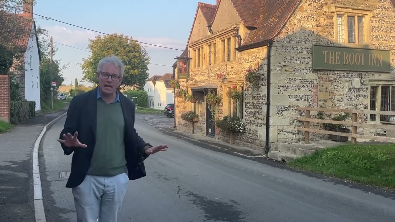 Danny Kruger discussing the A303 and Stonehenge Tunnel scheme cancellation in Berwick St James