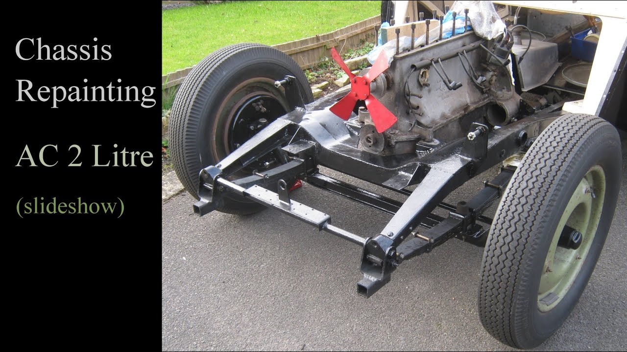 Re-painting the chassis - 1949 AC 2 Litre (slideshow).