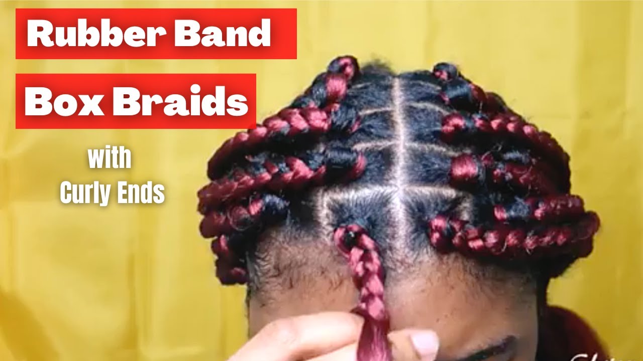 ❣️ JUMBO Rubber Band BOX BRAIDS Curly Ends ❣️ | Color 530 Braiding Hair