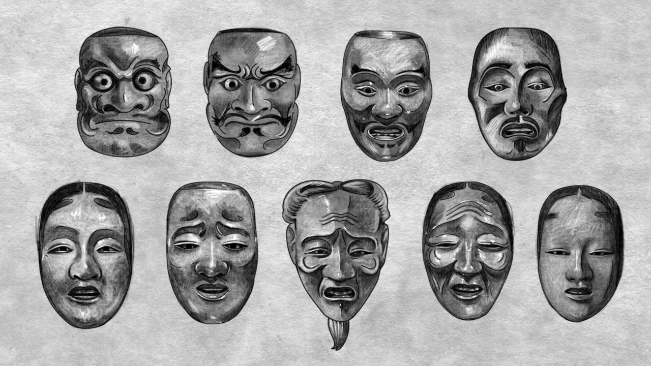 9 Noh Masks - Simon Starling: At Twilight