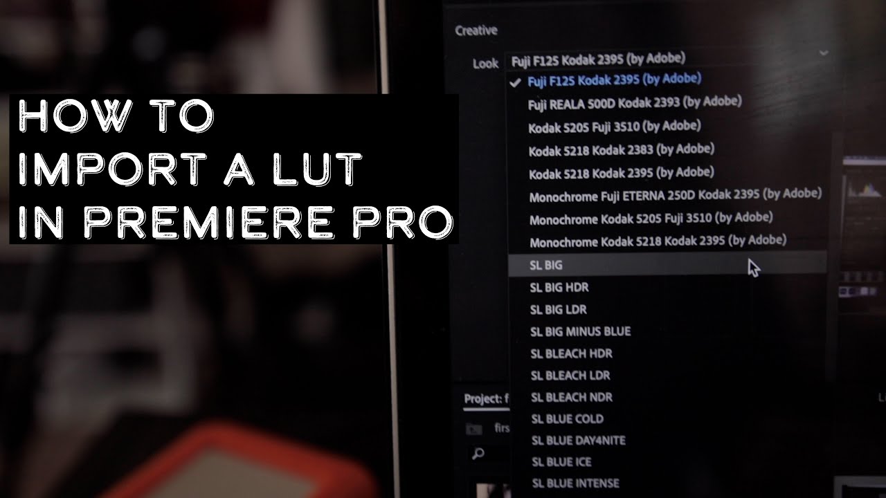 How to import a LUT (color preset) into premiere pro