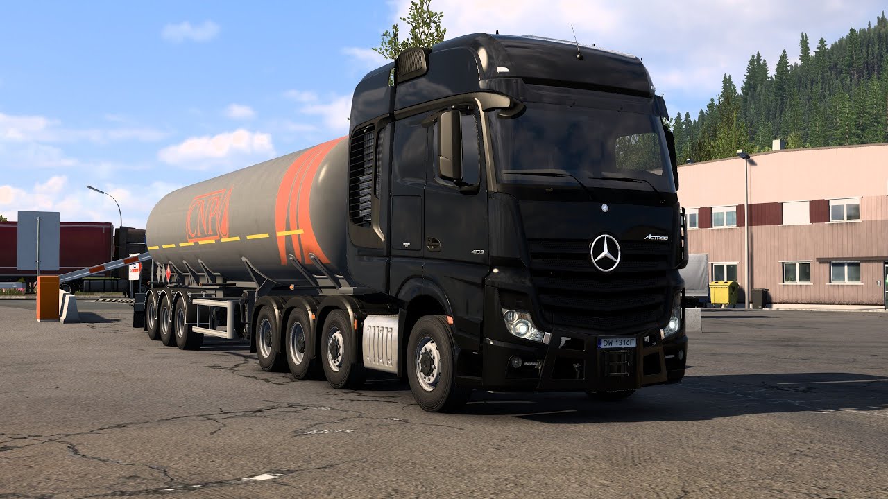Mercedes-Benz Actros GigaSpace Pulls Massive Fuel Tanker | ETS2 | GP-Game
