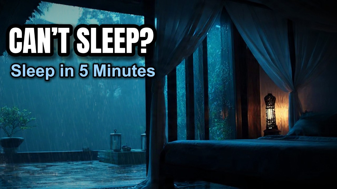 Can’t Sleep at Night? Rain Sounds for Deep Sleep in 5 Minutes (1H)