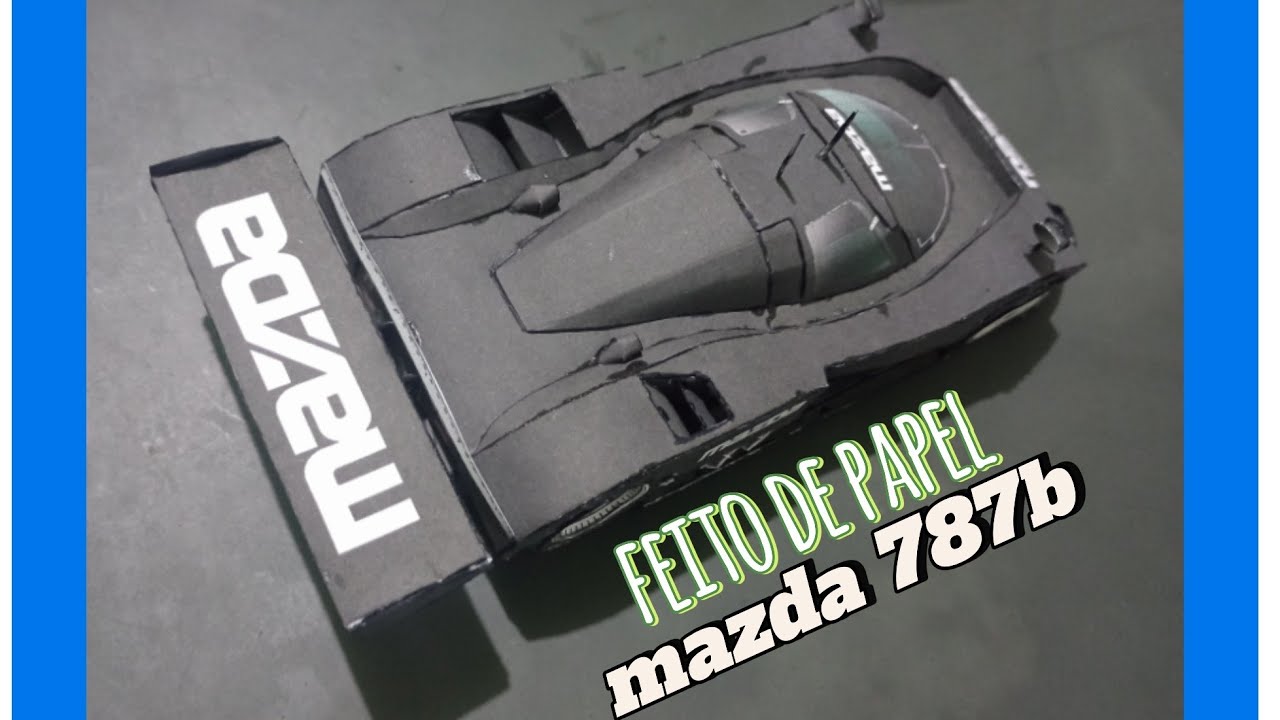 tutorial de como montar o Mazda 787b Black #papecraft #yestertoys #miniaturas