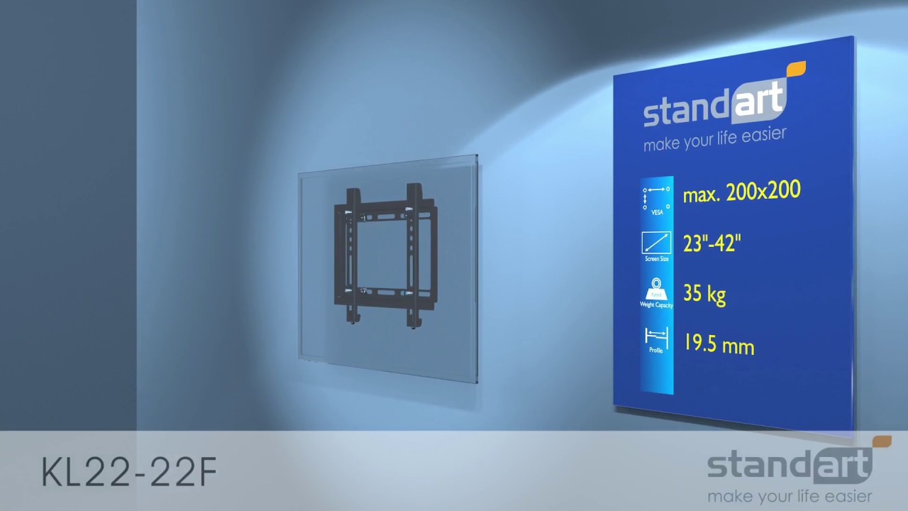 Televizoriaus laikiklio Standart KL22 22F montavimas