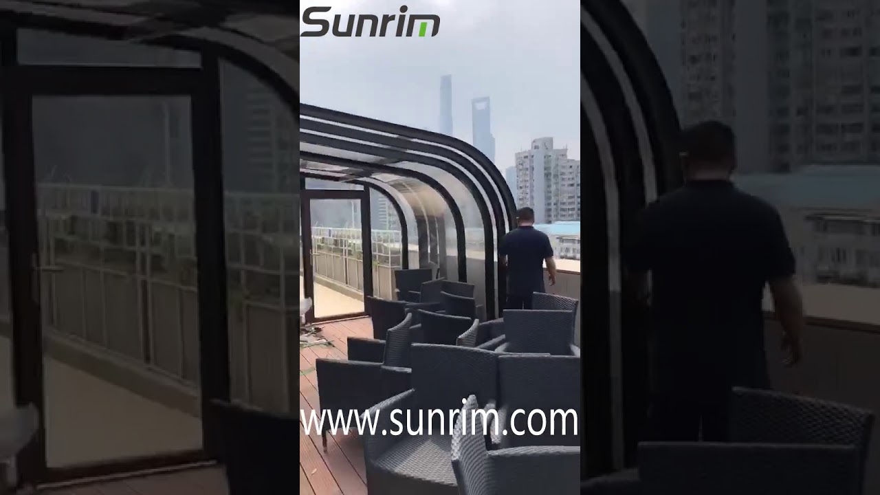 Retractable Patio Enclosures, Telescopic terrace and garden Enclosures, Sunroom, Glass House Custom