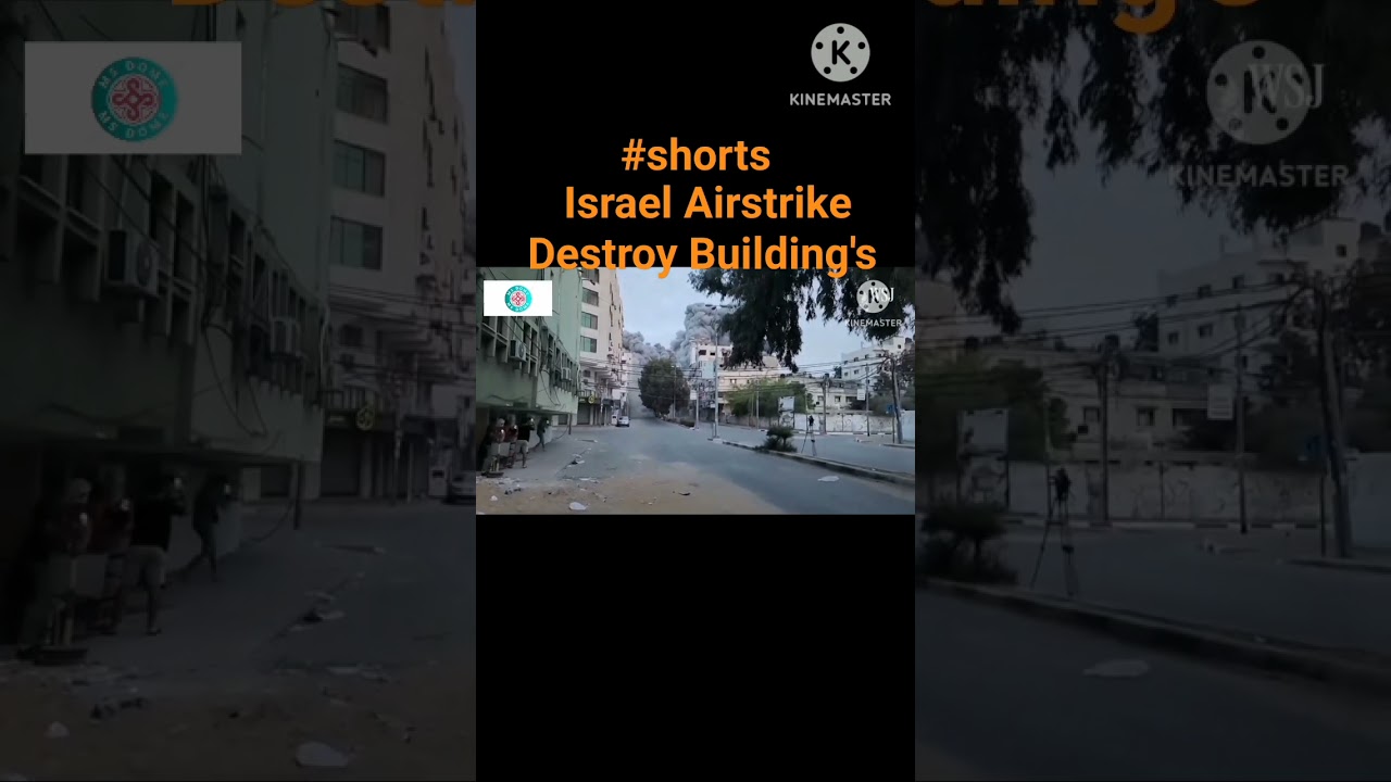 Israel Airstrike Destroy Buildings in Gaza #short #shorts #shortvideo #shortsfeed #shortsviral