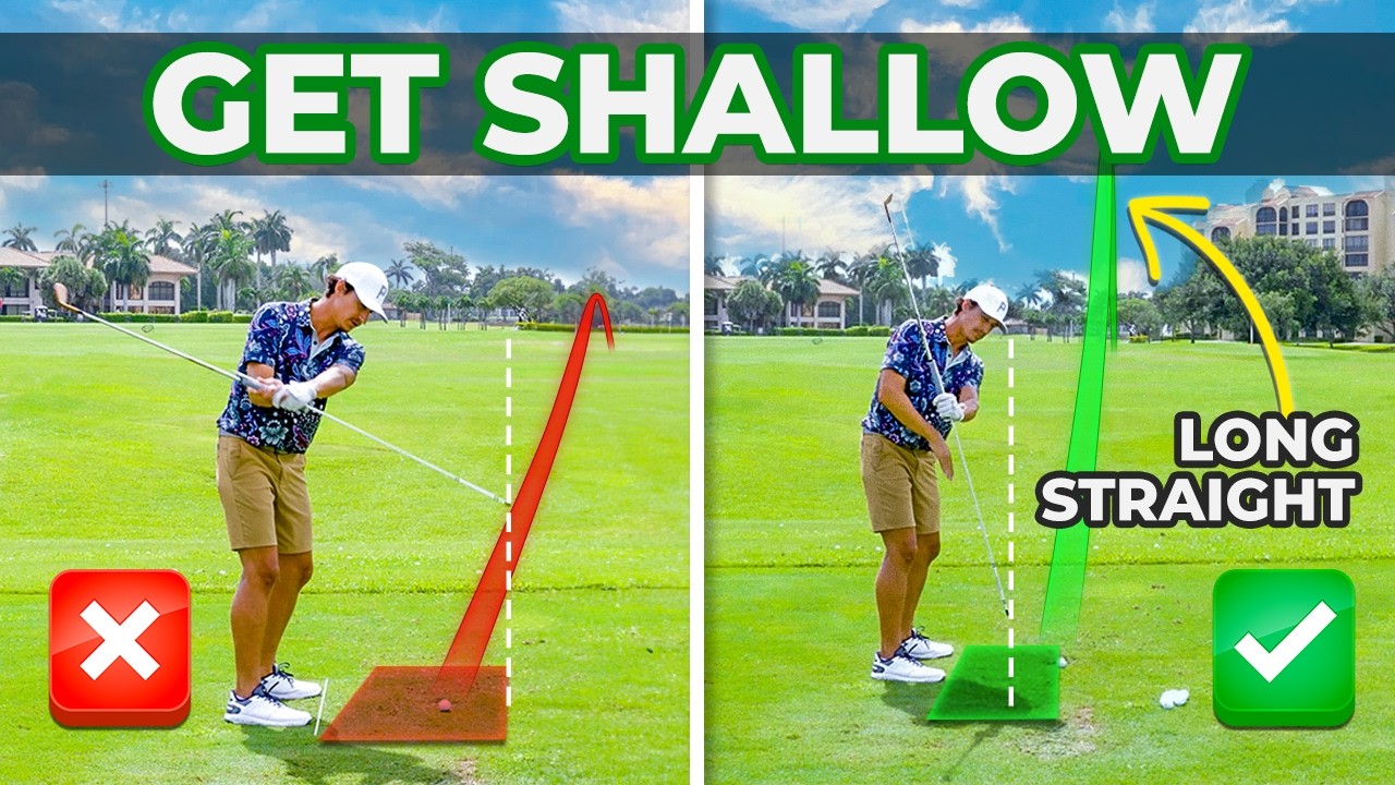 How to shallow the golf club to hit longer, straighter drives