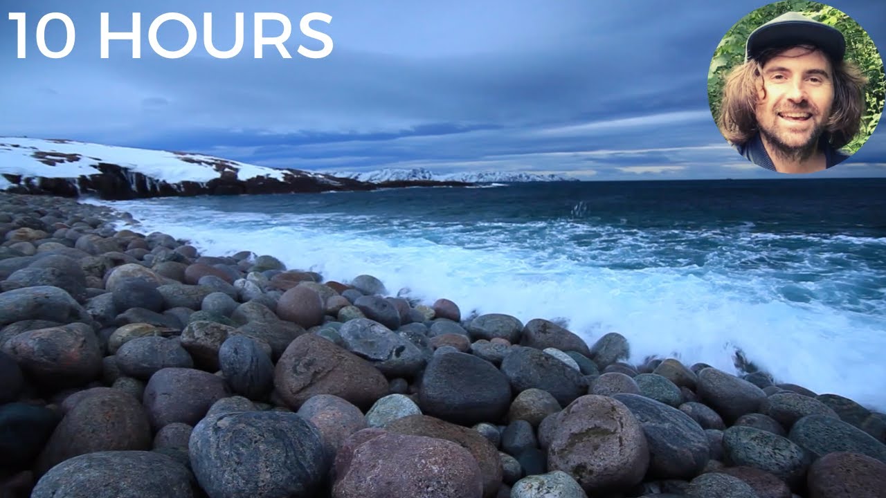 Ocean Waves Crashing & Icy Blowing Wind off the Arctic Coast | Relaxing Nature White Noise for Sleep