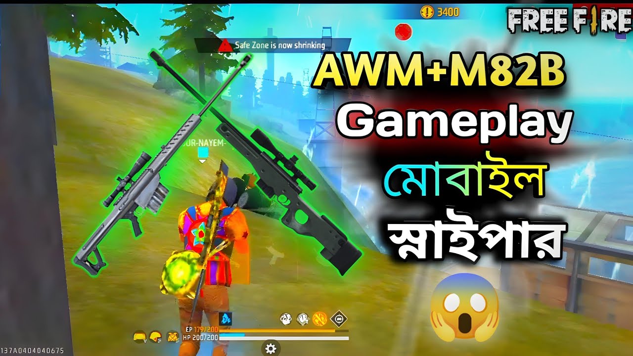 8KILS👑 AWM+M82B POWERFULL GAMEPLAY⚡// SOLO vs SOLO MOBILE SNIPER Free Fire